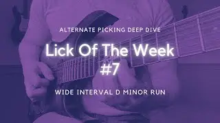 Alternate Picking Deep Dive - Lick Of The Week #7 Wide Interval D Minor Run