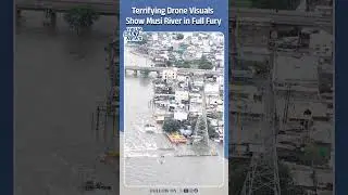Musi River&rsquo;s Fury Captured in Drone Visuals | MusiRiver | HyderabadRains |