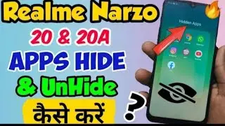 Realme Narzo 20 & 20a mein app hide kaise kare/How to hide app in realme Narzo 20/20a