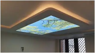 3D Effect New Technology on Stretch Ceiling with RGB LED light Installation