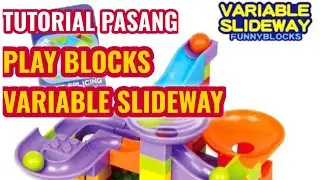 video tutorial memasang play blocks lego variable slideway marble run kelereng gundu