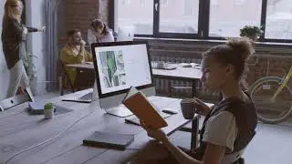 Free Footages | Life Style | A  Woman Working On Computer