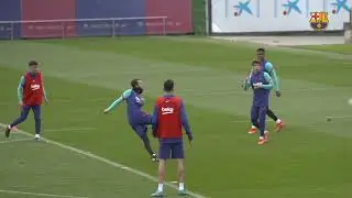 Vertical Game 'GK+7v7+GK + 4 neutral players'   FC Barcelona 2021   Ronald Koeman