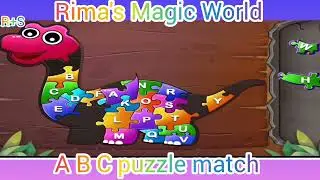 A B C puzzle match Dinosaurs 🦖 #video #viral #abcpuzzle  #abcd #abcdsong #dinosaur 