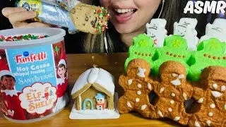 ASMR COOKIE DOUGH WITH FUNFETTI ICING MUKBANG |CHRISTMAS EDITION| BIG BITES 먹방