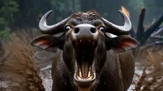 Dog Saves Buffalo in Landslide | Heart-Touching Rescue Story | Monsoon Mountain Disaster&rdquo;#animal