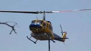McDermott Aviation Bell 214-B filling up water at Alta Laguna Park to fight a fire in Cullacabardee