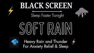 Fall Asleep Instantly: Heavy Rain Sounds to Quiet Your Mind & End Panic | Black Screen