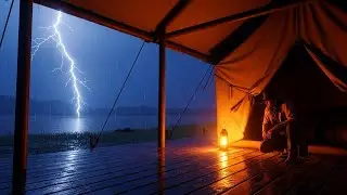 Camping With Arthur And Friends During A Thunderstorm | RDR2 ASMR Deep Sleep Sounds