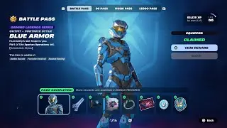 Fortnite gameplay van de Unsc Spartan (Blue Armor/Red Armor) Set (Chapter 6: Season 4)  (Halo)