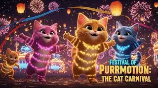 🎆 Festival of Purrmotion: The Cat Carnival 🎡🐱 | Pixar-Style AI Celebration