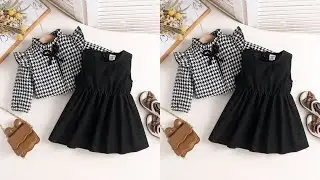 Jacket Style baby girl frock cutting and stitching tutorial| Winter special baby dress design ideas