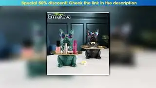 Best Seller ERMAKOVA Nordic French Bulldog Sculpture Dog Figurine Statue Key Jewelry Storage Table&bull;