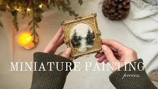 Oil Painting | Miniature Winter Landscape In Oil