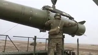 The launch of the Russia's Iskander ballistic missile