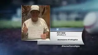 SF@KC: Rose, fans get in on Pence signs