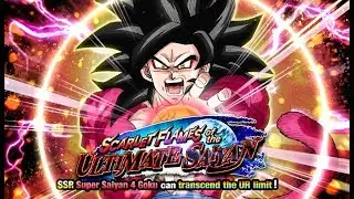 SCARLET FLAMES OF THE ULTIMATE SAIYAN! SSJ4 Goku Boss Battle (DBZ: Dokkan Battle)
