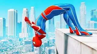 SPIDERMAN CRAZY JUMPS/FALLS #6 (GTA 5 Spider-Man Fails)