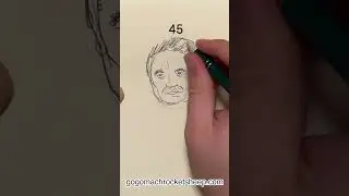 Drawing Tom Selleck in 2 minutes! #artchallenge #drawing #sketch