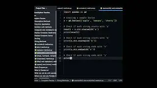 startswith() and endswith() method in pandas | String Operations | Python Pandas 