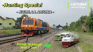 HUNTING SPESIAL KLB KUJRLAA [KERETA UKUR JALAN REL DAN LAA] ARJUNA di Stasiun WLINGI