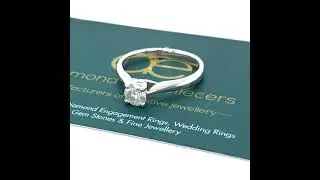 18K White Gold Solitaire 0.50ct Natural Diamond Engagement Ring.