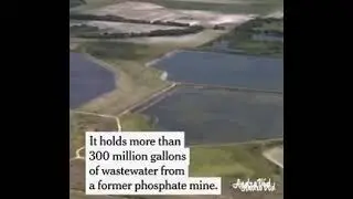 A reservoir in Florida that holds more than 300 million gallons of wastewater began leaking.