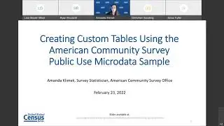 Creating Custom Tables using the American Community Survey Public Use Microdata Sample