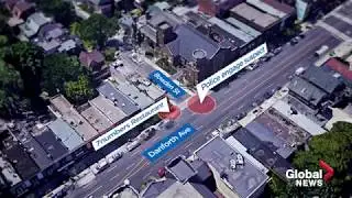Map on where the Danforth shooting unfolded