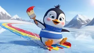 Polly the Penguin Rhyme | Fun Painting Song for Kids | Animal Rhymes for kids
