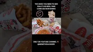 Rallys 4$ Meal Deal! #new #shorts #ytshorts #fastfood #review #reaction #mukbang #eating #deals #fun