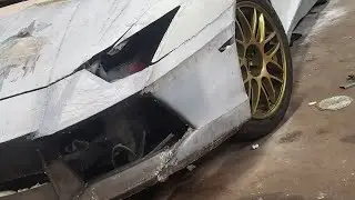 This Dodge Charger was almost a total loss after a severe rear-end collision