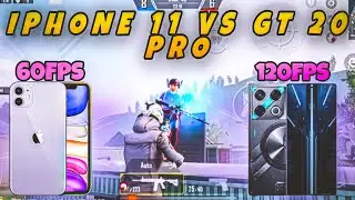 IPHONE 11 VS GT 20 PRO | 1V1 TDM PLAYER | 60FPS VS 120FPS PUBG 
