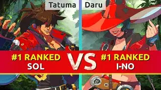 GGST ▰ Tatuma (#1 Ranked Sol) vs Daru (#1 Ranked I-No). High Level Gameplay