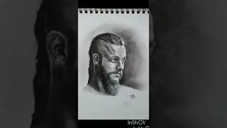 King Ragnar l Charcoal #art #artist #drawing #charcoal #howtodraw #vikings #ragnar