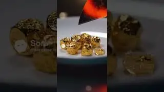 Hot Knife Vs. Edible Gold: Will It Melt?! Satisfying Food Art! Must See! #Shorts