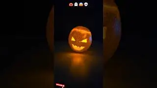 How to make a halloween pumpkin 🎃 from an orange🍊 #halloween #halloweenpumpkin #art #astisfying #diy