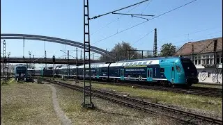 DB Baureihe 445 117+118 STADLER KISS RE8 Einfahrt L&uuml;beck Hbf Gleis 7