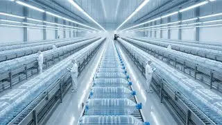 Inside the Plastic Bottle Factory: Injection Preforms &rarr; Stretch Blow Molding &rarr; QC (ASMR)