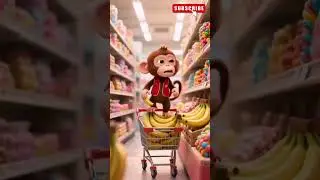 Monkey Goes Shopping Like a Human 😂🛒 | Funny Monkey Shorts#MonkeyShopping#FunnyMonkey#AIMonkey