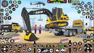 Excavator Simulator Bridge Construction | City Road Construction JCB Game - Android GamePlay