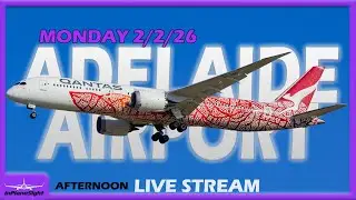🔴✈️ InPlaneSight: Live Aviation @ Adelaide Intl. Airport ( YPAD / ADL) ✈️🔴