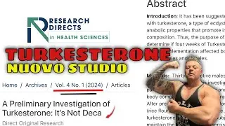 TURKESTERONE, nuovo STUDIO svela il suo SEGRETO
