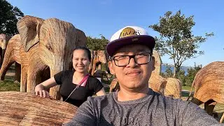 Cliffwalk with elephants in Newport, RI