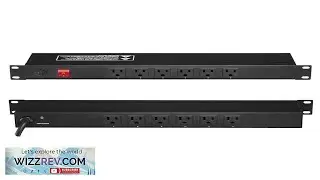 VEVOR 19 Inch Rack Mount Power Strip  1U 12 Outlet PDU