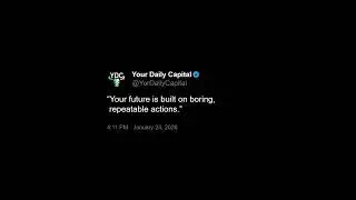 Consistency beats Intensity. Your future is the compound interest of your daily routine..