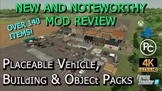 Placeable Vehicle Building and Objects Packs | Mod Review | Farming Simulator 22