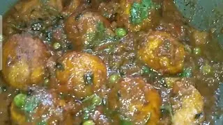 Winter Special Aloo Anda Matar Ki Masaledar Sabji / Spicy Anda Aalu Matar Recipe....