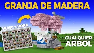 Granja de Madera Minecraft 1.21 - 1.21.6 JAVA - Todos los &aacute;rboles - 40,000 por Hora!