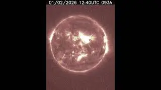 Sun 24 Hour Timelapse | Iron IX / 93 &Aring; | Extreme UV (January 02, 2026) #shorts
